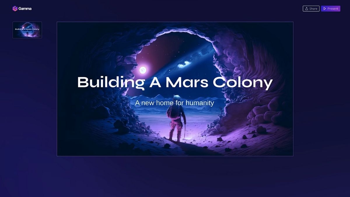 Hướng dẫn sử dụng Gamma AI tạo slide thuyết trình tự động